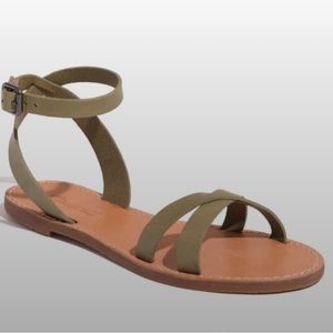 Madewell Boardwalk Ankle-Wrap Sandal Size 8